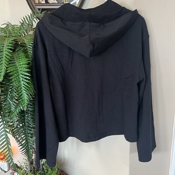 Brand New Nike Black Hoodie Zip Up Cotton Sweatshirt Embroidered Logo Workout - Picture 10 of 15